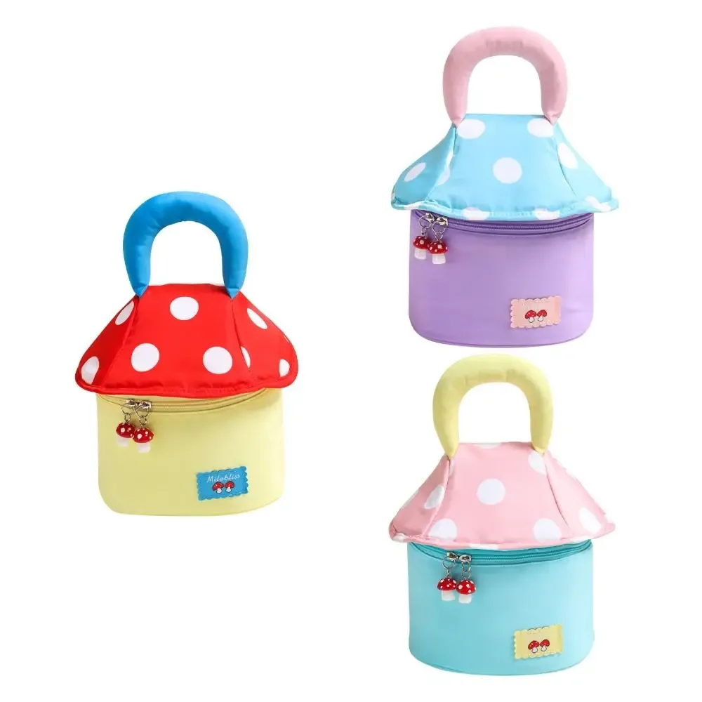 grande trousse de maquillage mignonne grande capacité, sac cosmétique multifonctionnel en forme de maison champignon, trousse de toilette esthétique portable