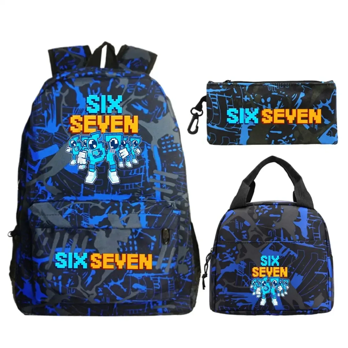 lot de 3 sacs à dos imprimés 67 six seven, style simple, légers, pour garçons et filles, sacs d'école amusants avec le numéro 67, sacs de voyage, mochilas