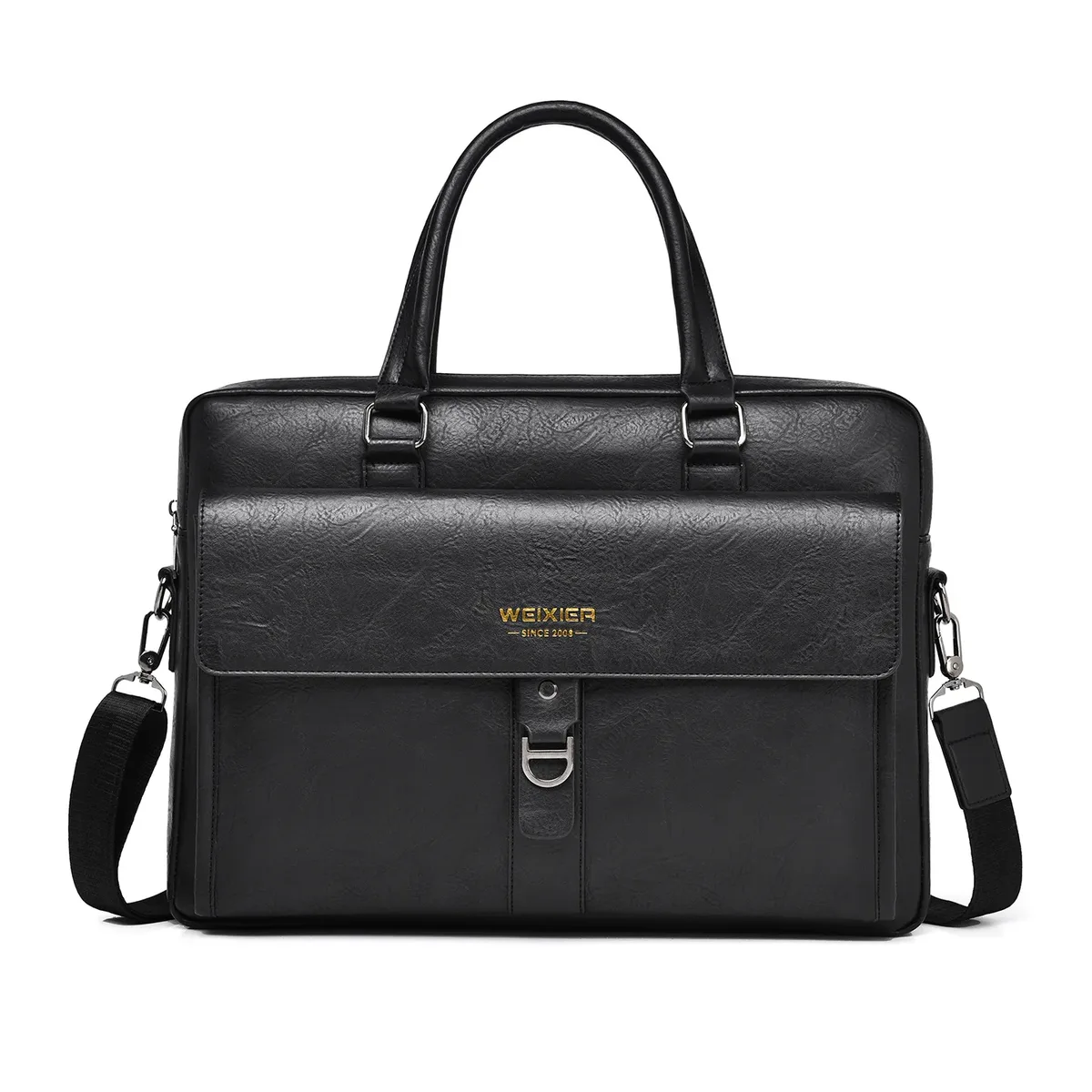 weixier sac à main en cuir vintage pour homme, imperméable, pour ordinateur portable 15,6 pouces, sac à bandoulière pour voyage d'affaires et travail