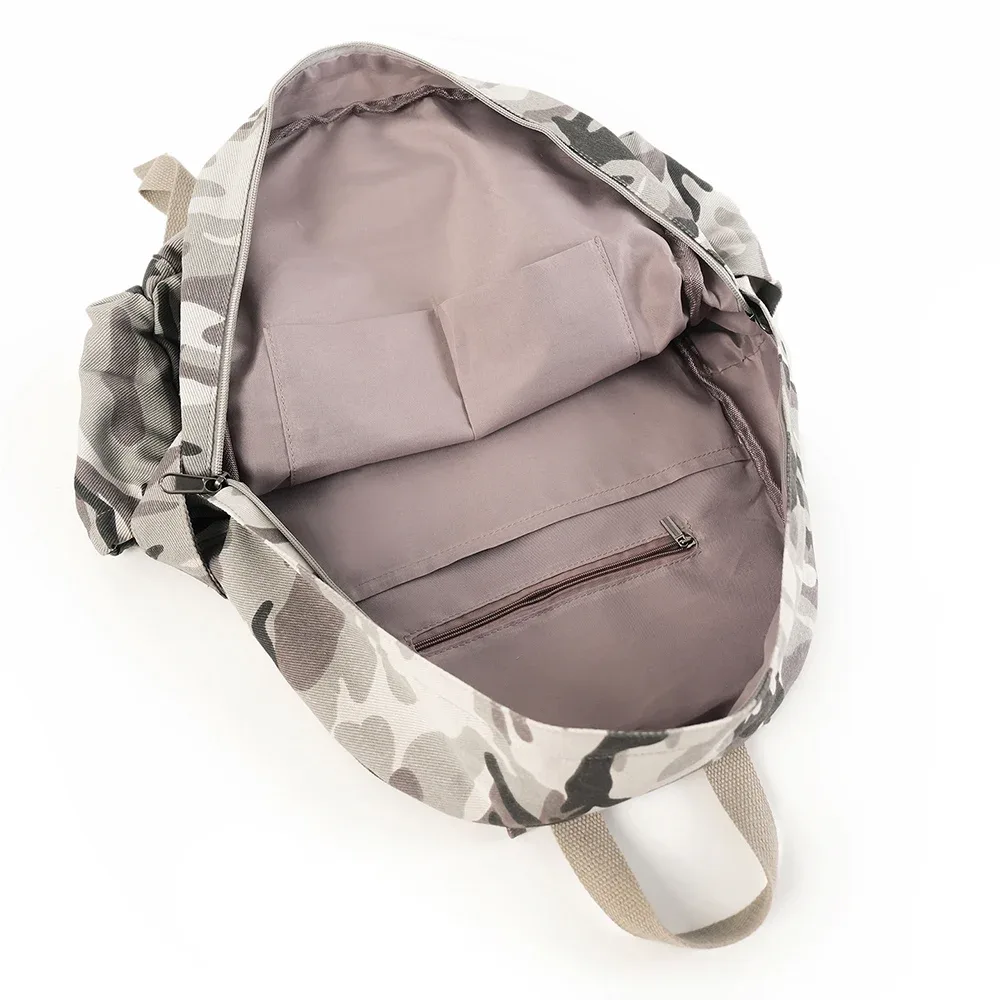 sac à dos en toile pour femmes, hommes et couples, unisexe, décontracté, imprimé léopard et camouflage, sac de voyage, sac à dos d'école, sac à bandoulière rétro