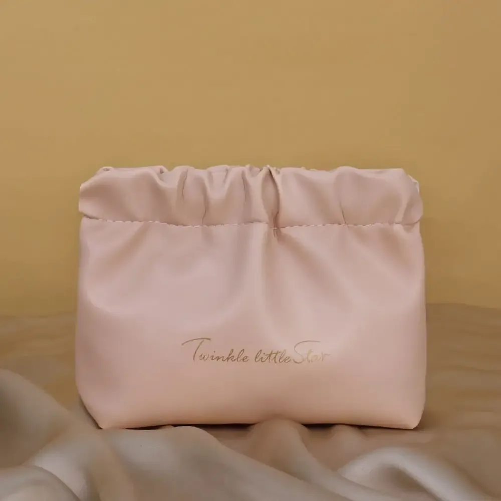 mini sac cosmétique en cuir pu, sac de maquillage, accessoires de voyage, sac de rangement pour rouge à lèvres, sac de rangement à fermeture automatique, sac de voyage à ressort.