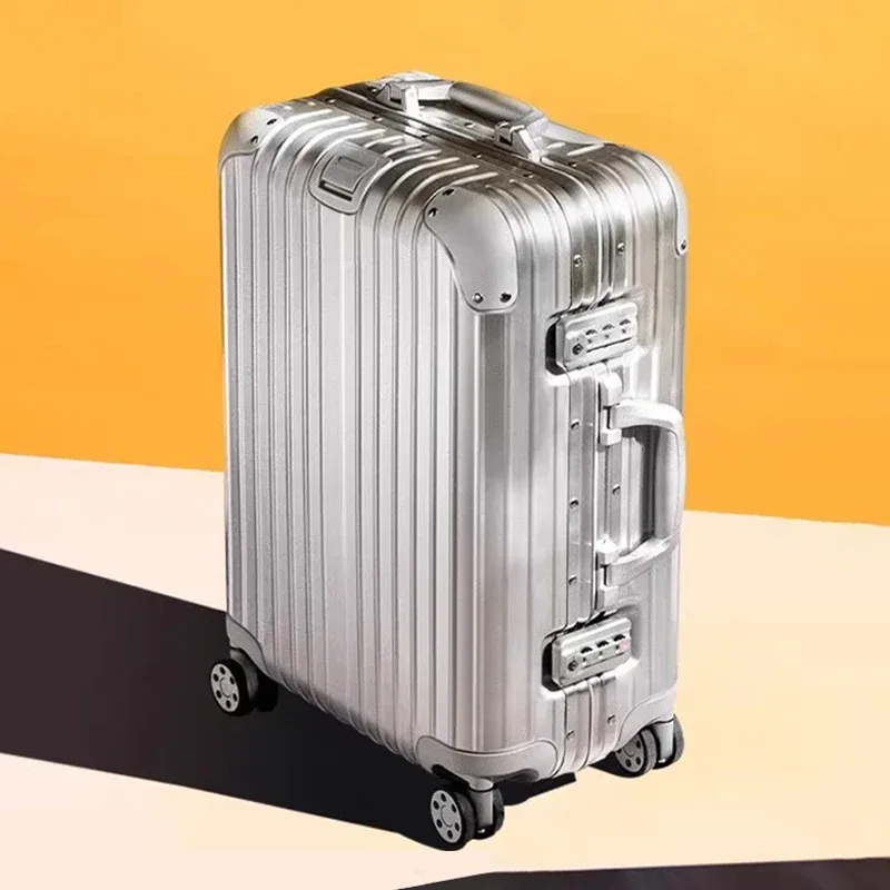 Valise à cadre en aluminium 29 pouces TSA boîtier de chariot à serrure douanière roue universelle 20 "26" boîte d'embarquement à bagages valise de voyage