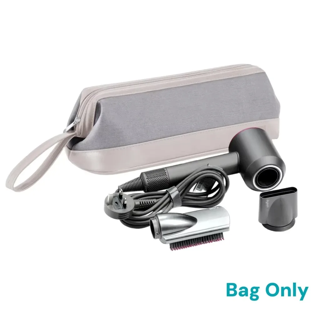 Étui de transport pour sèche-cheveux en cuir PU, organisateur de rangement, étanche, anti-poussière, pochette de voyage portable pour Dyson