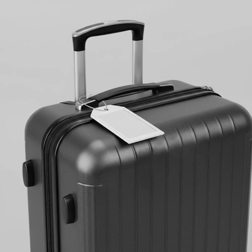 étiquette de bagage en cuir pu personnalisée avec boucle en fil d'acier - identificateur de sac de voyage personnalisé pour les voyages en avion