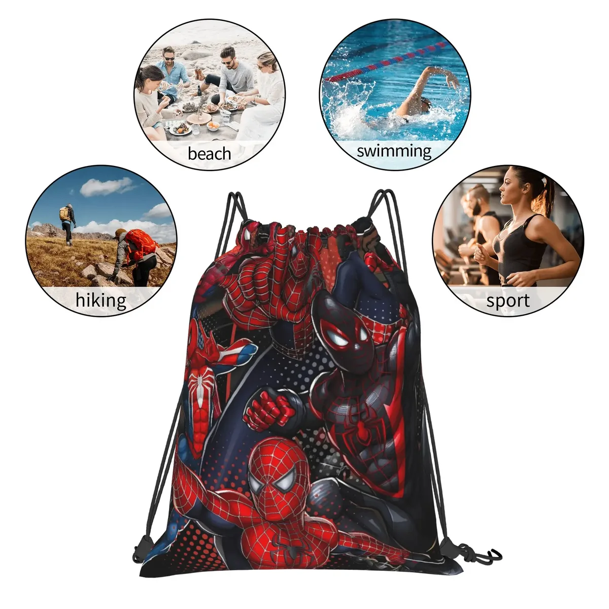 sac à cordon s-spiders heroes, sacs à dos de grande capacité, sacs de sport de football, sacs à cordon pour femmes