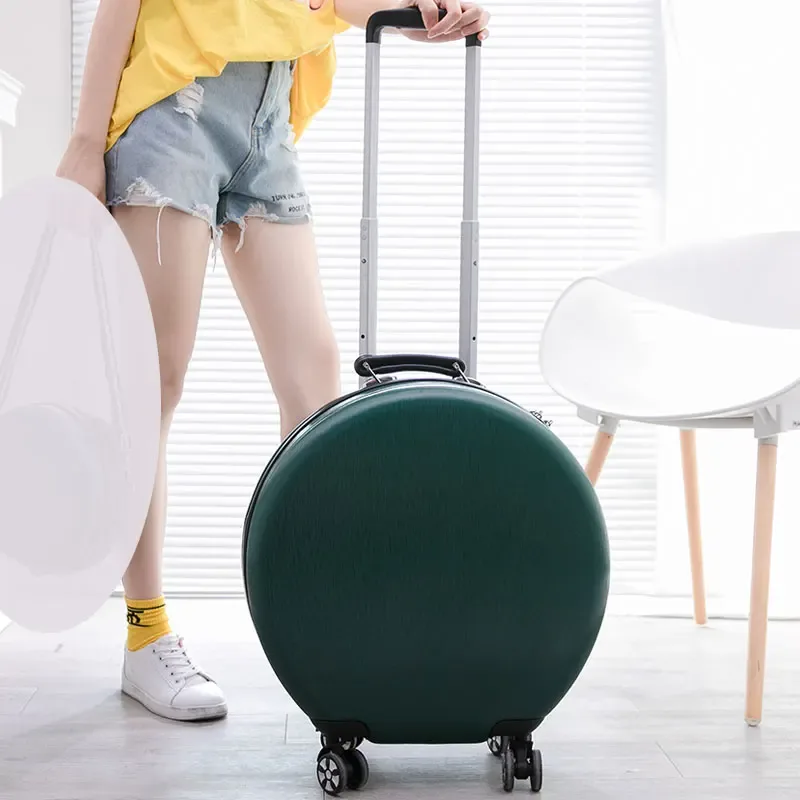 2025 nouvelle valise femme 18 pouces étui de maquillage à main bagage rond roue universelle valise ensemble petit sac de voyage 18 pouces