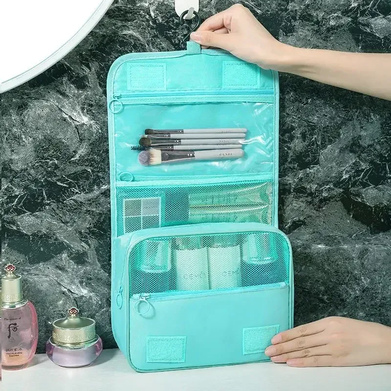 sac de rangement multifonctionnel pour cosmétiques avec crochet de voyage