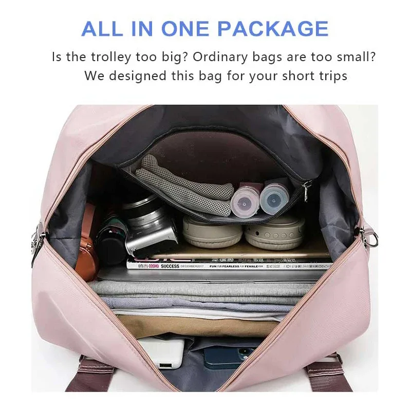 grand sac de voyage pour femme, sac fourre-tout, sac à main, sac à bandoulière imperméable, sac de sport pour le week-end, sac de gym, sac personnalisé avec logo et motif