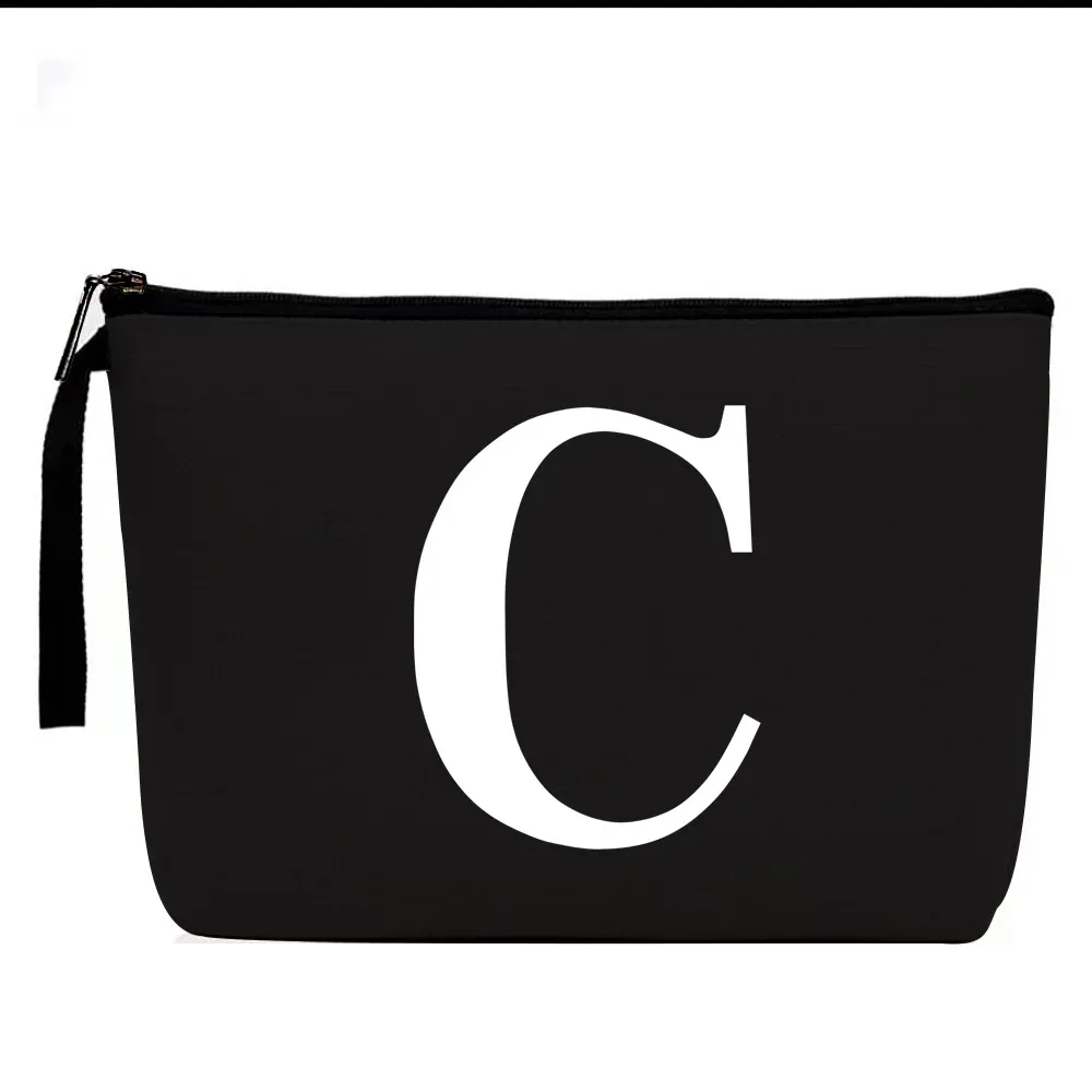 sac à cosmétiques à motifs de lettres, trousse de maquillage, organisateur d'articles de toilette, pochette de rangement de lavage, étui de maquillage pour cadeaux de mariage
