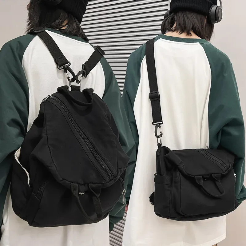 sac à dos décontracté en toile pour femme, grande capacité, sac d'école, sac de voyage pour étudiante, sac à main vintage pour femme, sac à bandoulière, sac à dos
