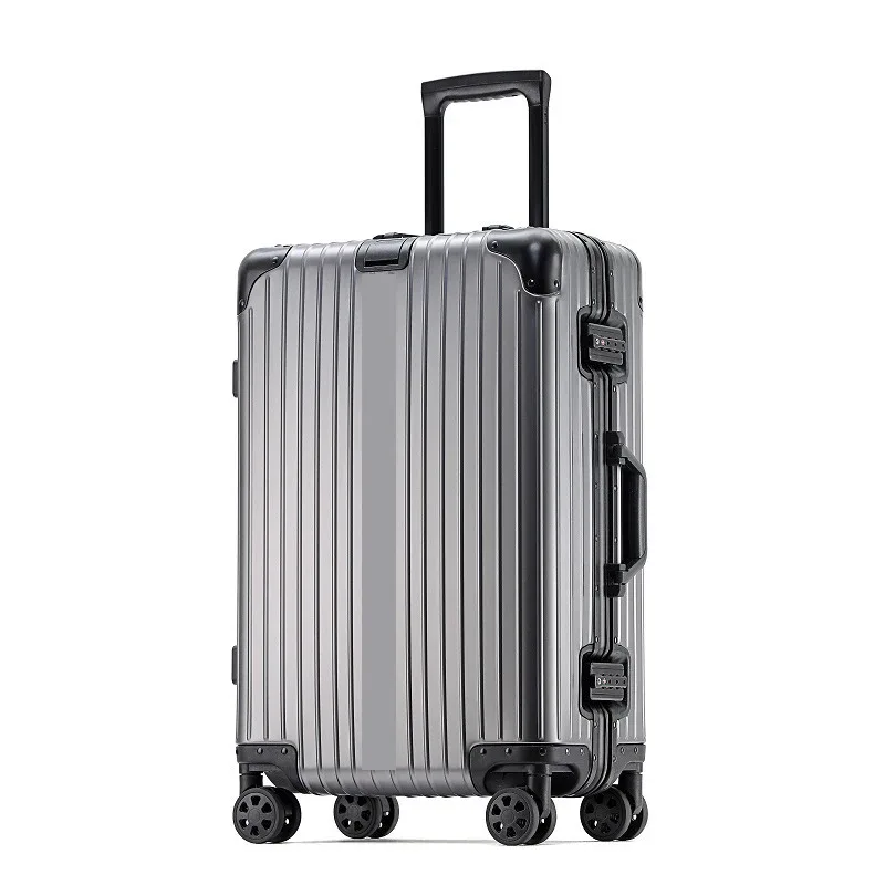valise de voyage épaisse tout en aluminium de grande capacité de 32 pouces, cabine de voyage, valise en métal de 20 à 32 pouces, serrure douanière tsa