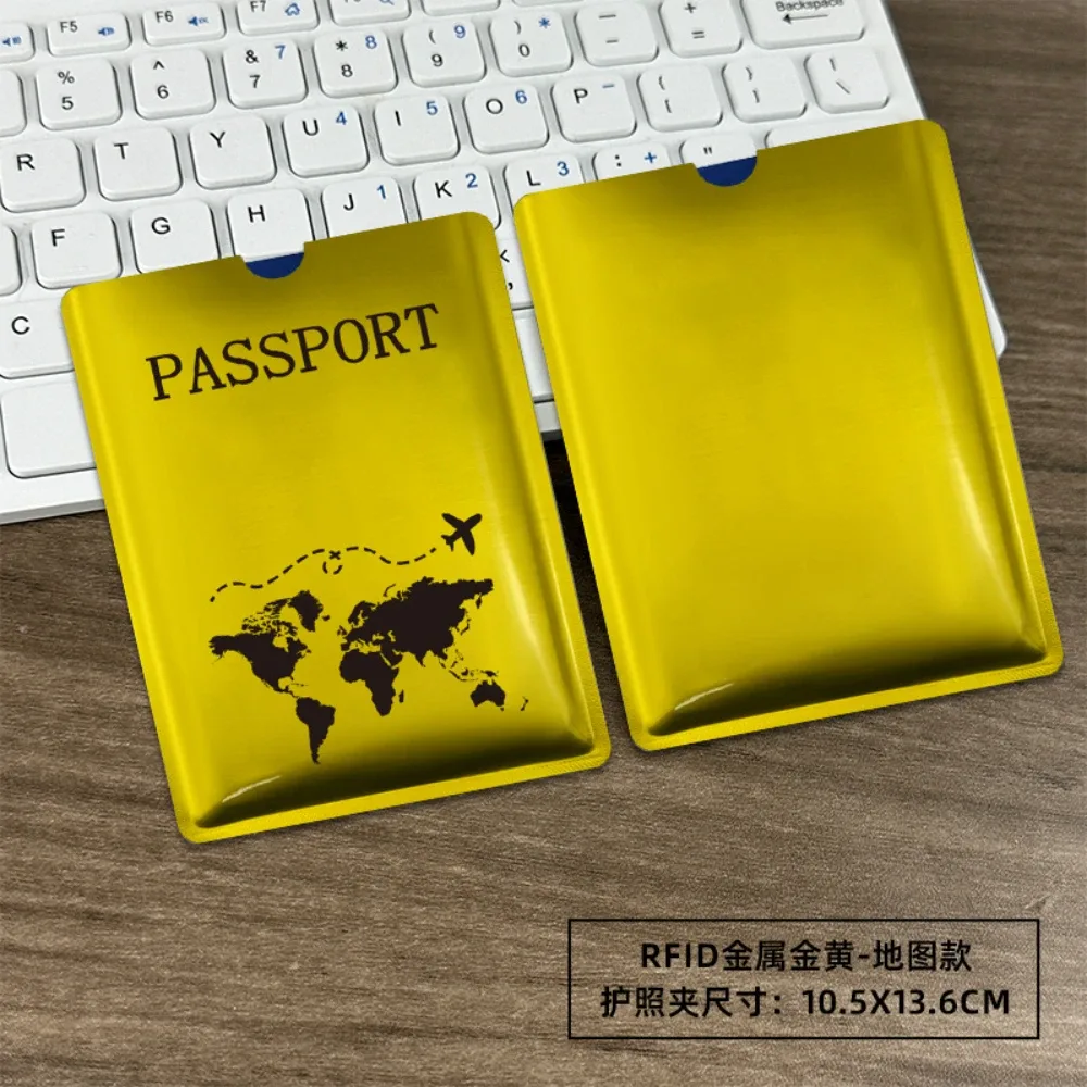 couverture de passeport rfid, housse de protection, sac de passeport en aluminium pour portefeuille de voyage aéroport, utilisation internationale de voyages