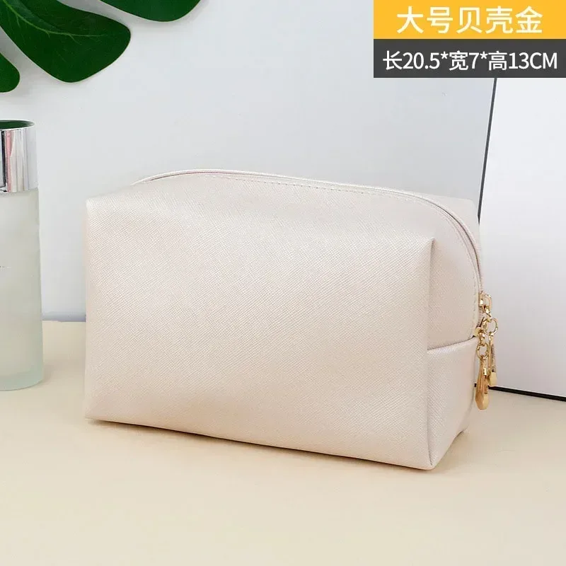 sac à cosmétiques de voyage en cuir pu pour femmes et filles, sac de maquillage, trousse de toilette, sac à main de rangement, poudres de maquillage