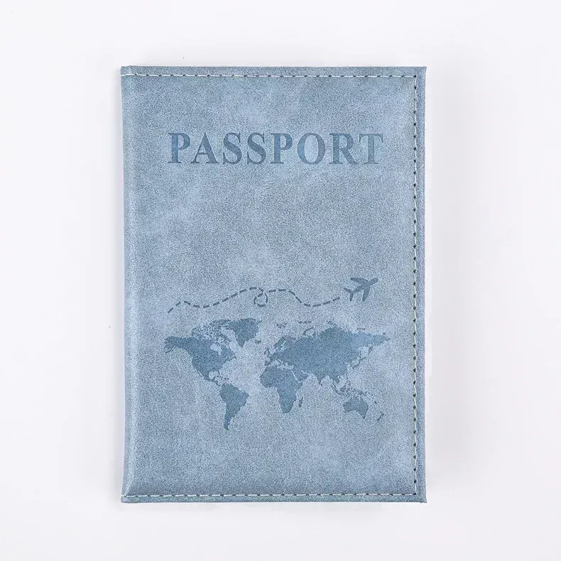 1 pièces sac de couverture de passeport pour femmes hommes pu leathaer mode voyage porte-passeport étui id nom cartes de visite pochette de protection