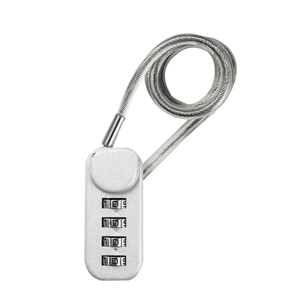 mini cadenas à câble à combinaison à 4 chiffres, petit cadenas portable en fil d'acier pour bagages, casque, armoire – léger