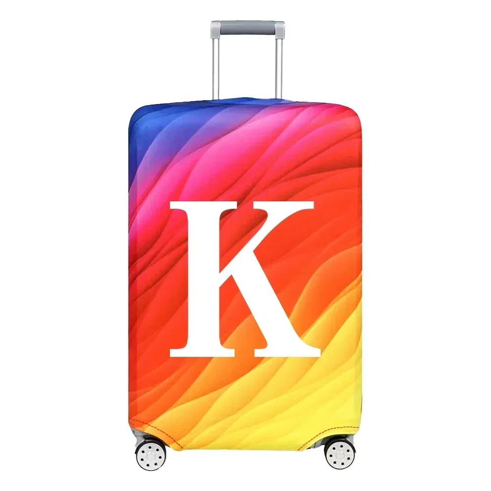 housse de protection pour compartiment à bagages, série de lettres blanches, tissu résistant, housse anti-poussière pour valises de voyage de 18 à 32 pouces