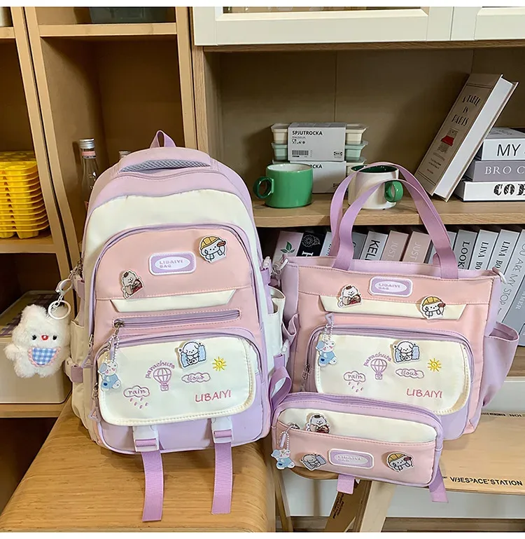 sac à dos quotidien de style coréen pour femmes, sac à dos de voyage en tissu nylon imperméable, sac d'école pour filles, sacs décontractés pour adolescents
