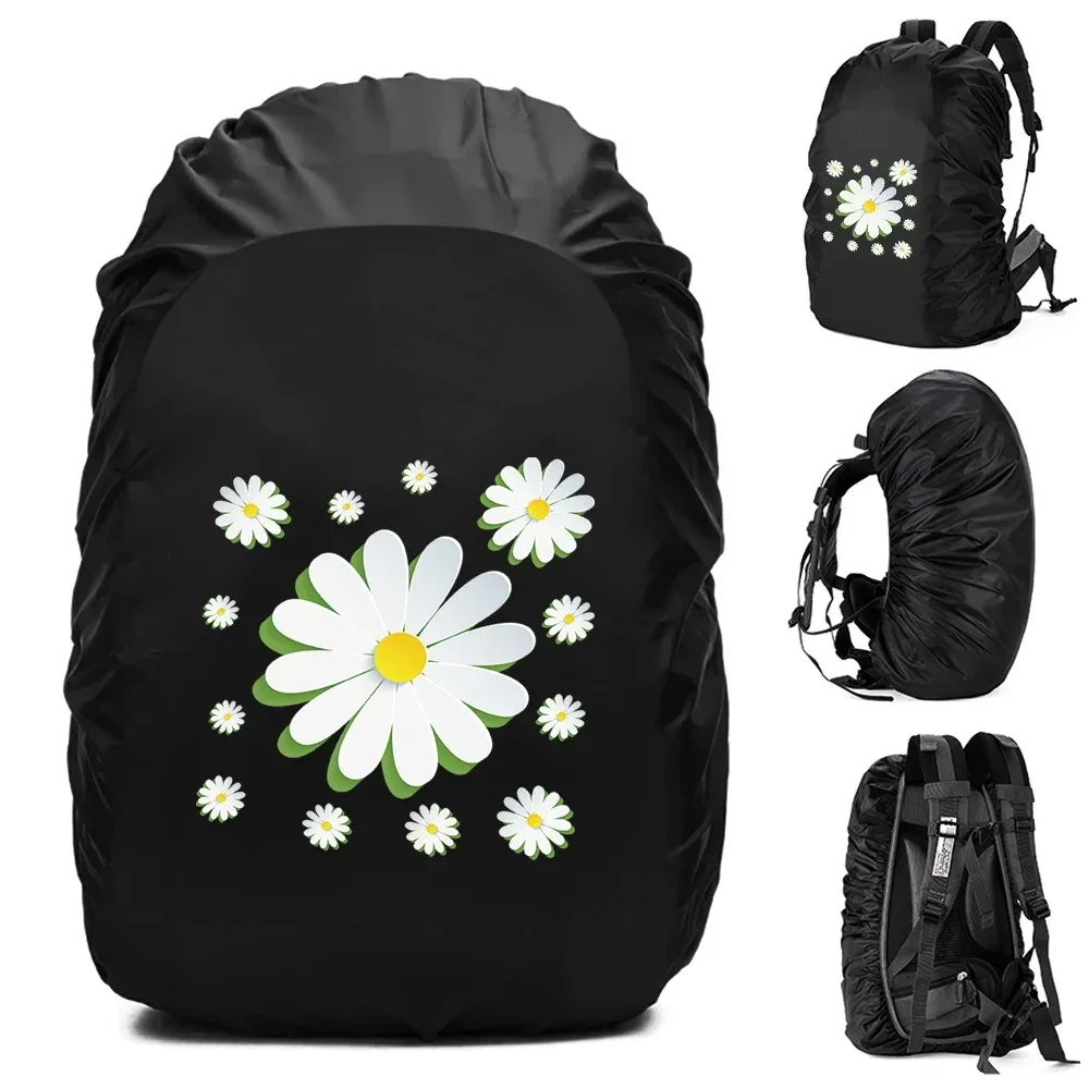housse de pluie imperméable pour sac à dos, accessoires de voyage, motif 3d imprimé, portable pour l'extérieur, 20l-70l, pour randonnée et escalade