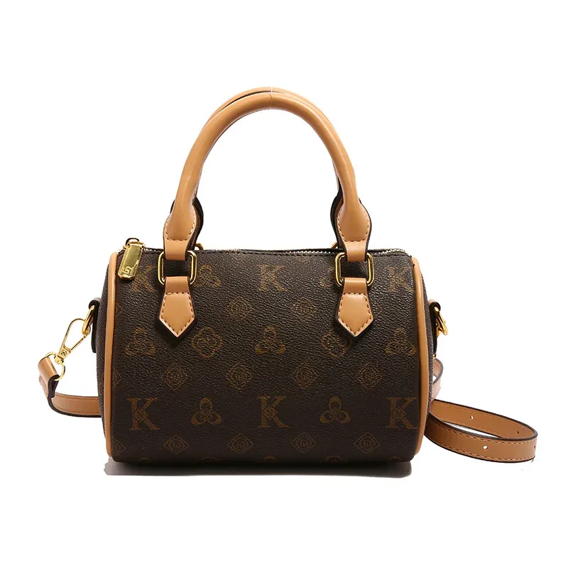 nouveau sac boston pour femme, style classique, motif floral, sac à bandoulière, sac à main en cuir souple, petit sac carré, usage quotidien