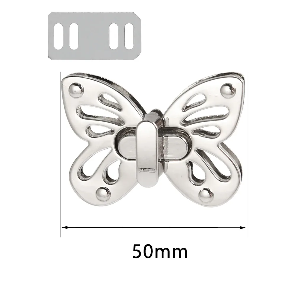 sac papillon en métal pour femmes, fermoir à verrouillage torsadé, sac artisanal en cuir, sac à main, sac à bandoulière, accessoires de quincaillerie de bricolage