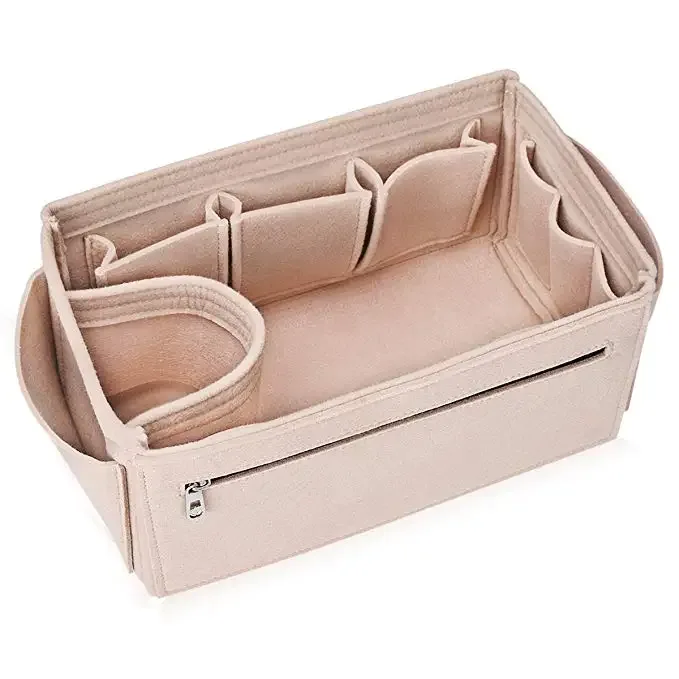 organisateur de maquillage, sac à main en tissu feutré, sac d'insertion, sac à main intérieur de voyage, sacs à cosmétiques portables adaptés à speedy neverfull