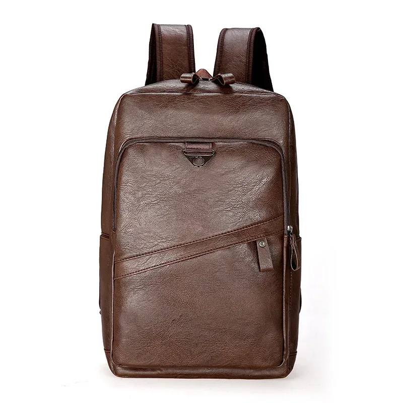 hommes sac à dos en cuir pu sac à dos grands sacs à dos d'ordinateur portable mâle mochilas cartable décontracté pour adolescents garçons sac à dos de haute qualité