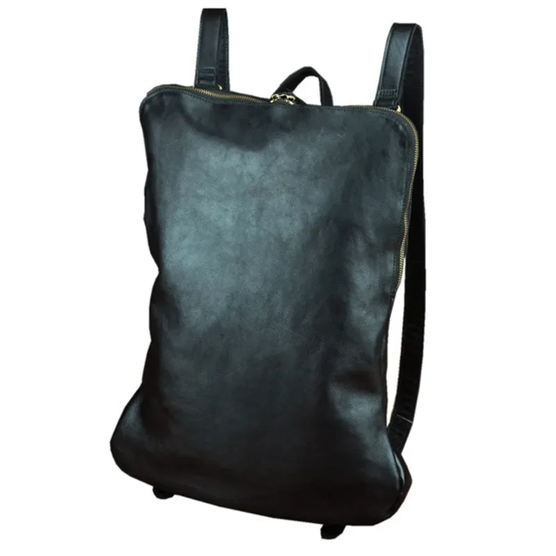sac à dos en cuir véritable crazy horse 15 pouces pour adolescent, sac d'école, sac de voyage, mochila
